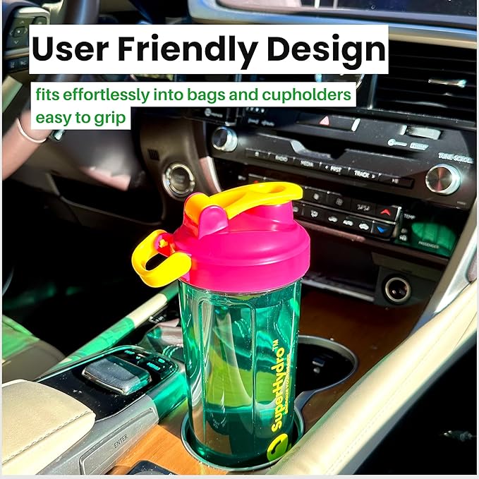 Super Hydro Protein Shaker Bottle [3 PACK] - 28 Oz. BPA-Free, Non-Toxic, Durable, Leak Proof, Eco-Tritan, Best for Travel, Sports, Fitness for Men & Women (Lemon Lavender, Rosy Bloom, Frosted Mint)