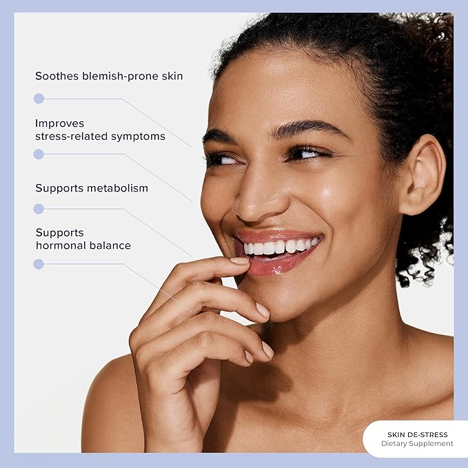 Codex Labs Shaant Skin De-Stress Supplement Acne Spot Treatment - Hormone Supporting - for Acne-Prone Skin, All Skin Types - with Turmeric, Milk Thistle, Folic Acid - Plant-Based, Vegan (5.9 oz)