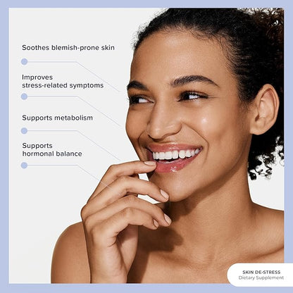 Codex Labs Shaant Skin De-Stress Supplement Acne Spot Treatment - Hormone Supporting - for Acne-Prone Skin, All Skin Types - with Turmeric, Milk Thistle, Folic Acid - Plant-Based, Vegan (5.9 oz)