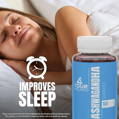 Ashwagandha Gummies Mixed Berry KSM-66, Lion's Mane, Vitamin-D, Non-GMO, Gluten-Free, Gelatin Free & Kosher | for Daily Focus Boost (120 Count (Pack of 2))