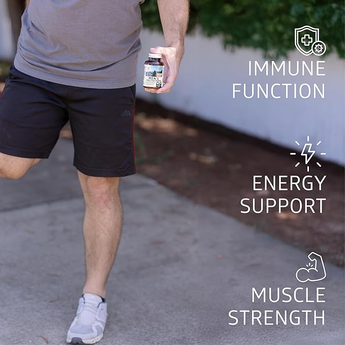 Number One Nutrition Premium Men's Daily Multivitamin Multimineral Supplement [Gluten Free, Non-GMO], Vitamins A C E D B1 B2 B3 B5 B6 B12, Magnesium, Biotin, Sprulina, and Zinc, 60 Veg Caps