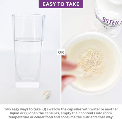 NBI Osteo-K Bone Support - Mini | Vitamin D & K Complex with Calcium Citrate Supplement | 45mg Vitamin K2 (MK4) for Strong Bone Health & Function | 120ct Veggie Capsules
