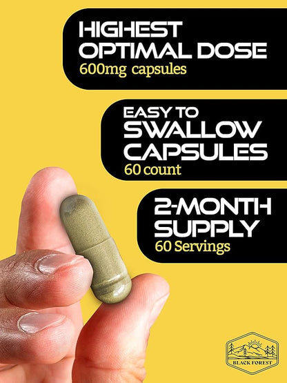 Cistanche Tubulosa 200mg & Tongkat Ali 400mg (Max Purity) 2 Month Supply (50% Echinacoside + 10% Acetoside with Tongkat Ali for Men 200:1 (Longjack) Eurycoma Longifolia) similar to Fadogia Agrestis