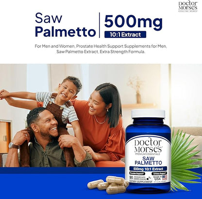 Saw Palmetto for Men and Women 5000mg, Prostate Health Support Supplements for Men, Saw Palmetto Extract, Extra Strength Formula, Made in FDA-Registered, NSF-Certified Facility, 90 Capsules