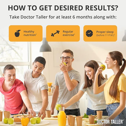 NuBest Doctor Taller - Premium Bone Strength Formula for Bone Strength, Immunity & Healthy Bone - Keto with Calcium, Vitamin D3, Vitamin K2, Amino Acids & Herbs for Children (8+) - 2 Pack