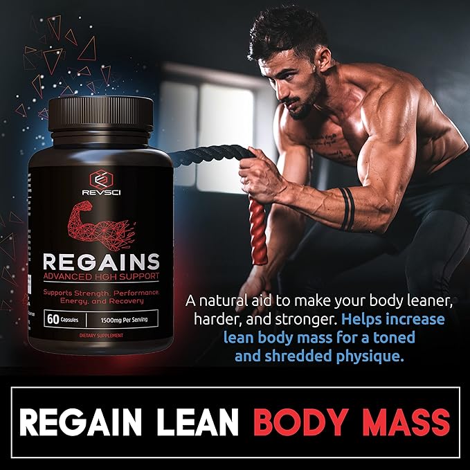 HGH Supplements for Men & Women - Regains Natural Anabolic Muscle Growth Building & Human Growth Hormone for Men, Muscle Builder for Men, Muscle Recovery Post Workout Supplement, 100 Protein Pills