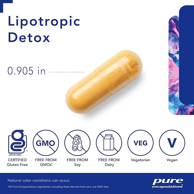 Pure Encapsulations Lipotropic Detox | Hypoallergenic Supplement Supports Liver Function and Detoxification | 120 Capsules