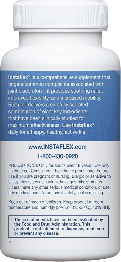 Instaflex Joint Support Supplement - Clinically Studied Joint Relief Blend of Glucosamine, MSM, White Willow, Turmeric, Ginger, Cayenne, Hyaluronic Acid - 90 Capsules