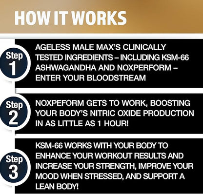 Max Chewable Nitric Oxide Booster Supplement for Men – High Potency Ashwagandha Extract to Boost Workouts, Muscle & Performance, Reduce Stress, Support Sleep - 100 Count