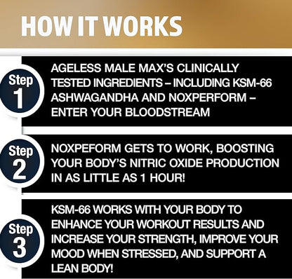 Max Chewable Nitric Oxide Booster Supplement for Men – High Potency Ashwagandha Extract to Boost Workouts, Muscle & Performance, Reduce Stress, Support Sleep - 100 Count