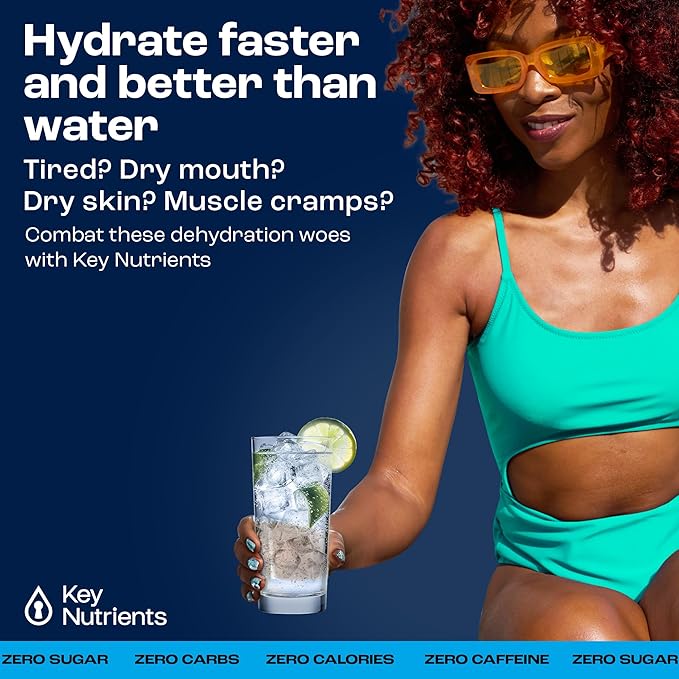 KEY NUTRIENTS Electrolytes Powder No Sugar - Unflavored Electrolyte Powder - Keto Electrolytes Powder - Unflavored Electrolytes - Hydration Powder - 90 Servings, Post Workout & Recovery
