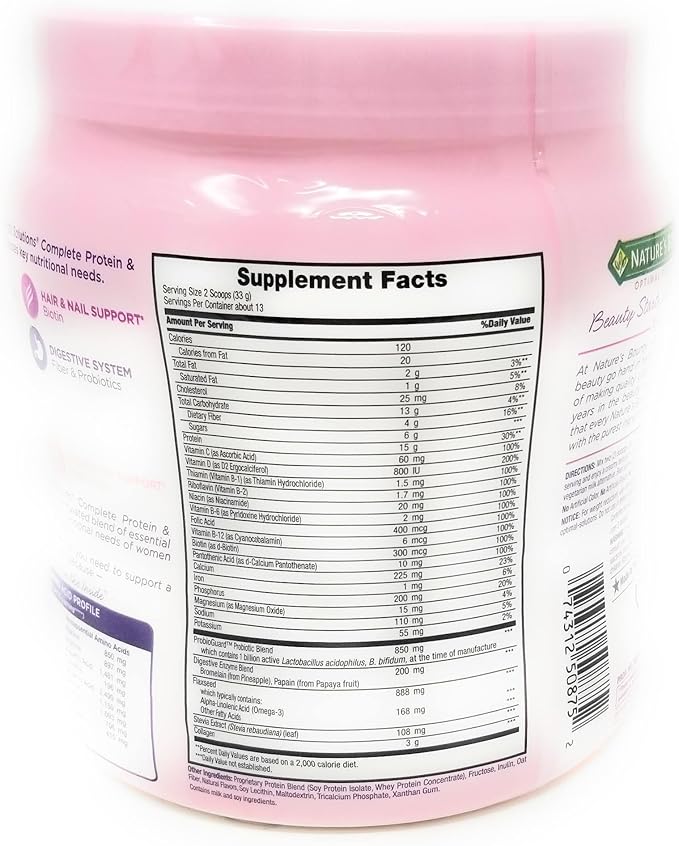 Natures Bounty Protein Vitamin Shake, Mix Vanilla 16 oz (Pack of 2)