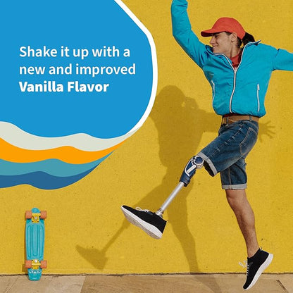 Garden of Life Meal Replacement Shakes, Vegan Protein Powder, Raw Organic Protein Powder, Vanilla Protein Powder with Plant Based Pea Protein, Sprouts, Greens, Probiotics, Dairy Free 28 Servings