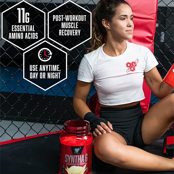 BSN SYNTHA-6 Edge Protein Powder, Chocolate Protein Powder with Hydrolyzed Whey, Micellar Casein, Milk Protein Isolate, Low Sugar, 24g Protein, Chocolate Milkshake, 28 Servings