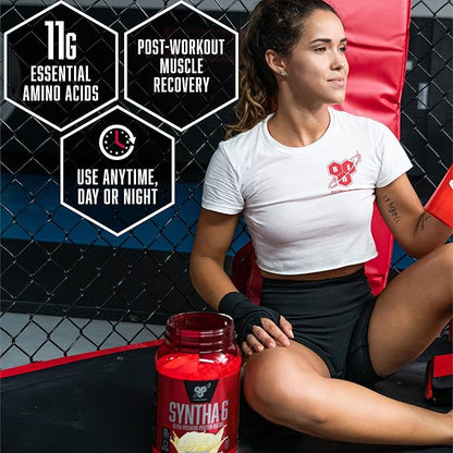 BSN SYNTHA-6 Edge Protein Powder, Chocolate Protein Powder with Hydrolyzed Whey, Micellar Casein, Milk Protein Isolate, Low Sugar, 24g Protein, Chocolate Milkshake, 28 Servings