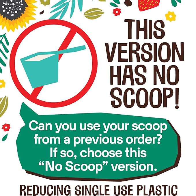 EarthChimp Organic Vegan Protein Powder - with Probiotics - Non GMO, Dairy Free, Non Whey, Plant Based Protein Powder for Women and Men, Gluten Free - 52 Servings 64 Oz (Vanilla) No Scoop