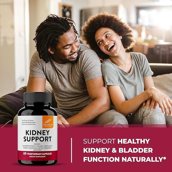 Sandhu's Kidney Cleanse Detox & Support Supplement for Men and Women | with Cranberry Extract | Helps Support Kidney & Urinary Tract Health | 60 Vegetarian Capsules (Pack of 3)