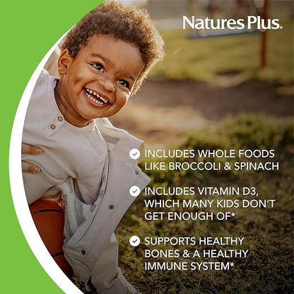 NaturesPlus Animal Parade Children's Liquid Multivitamin - Tropical Berry Flavor - 8 fl oz - Whole Food Supplement - Vegetarian, Gluten Free - 16 Servings