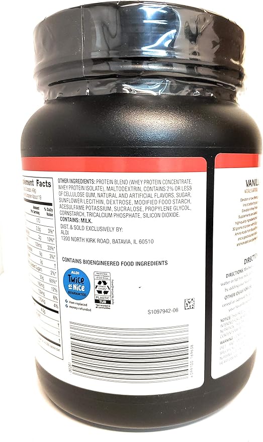 Elevation by Millville Vanilla Protein Powder 32oz, pack of 1