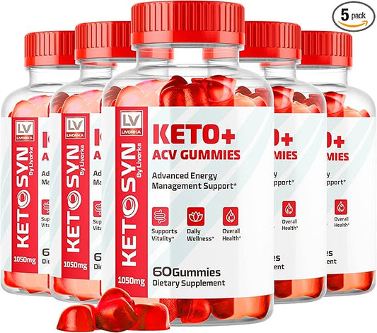 (5 Pack) KetosynKeto ACV Gummie Advanced Formula, 300 Gummies for 5 Months