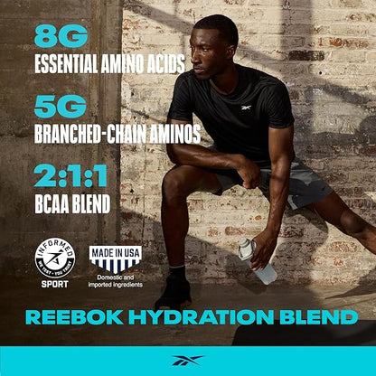 Reebok ReeCover BCAA + EAA + Electrolytes | 8g EAAs, 5g BCAAs, Hydration Matrix | Muscle Recovery, Strength | Post-Workout Support | 30 Servings | Strawberry Lemonade