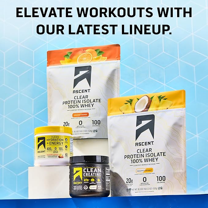 Ascent Clear Whey Protein Isolate - Pineapple Coconut