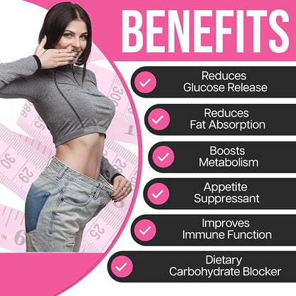 Fat Burners for Women Weight Loss - Night Time Fat Burner with Carb Blocker & Appetite Suppressant - Belly Fat Burner & Thermogenic Metabolism Booster - NSF Approved, 60 Capsules