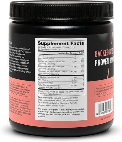 LEGION Pulse Pre Workout Supplement - All Natural Nitric Oxide Preworkout Drink to Boost Energy, Creatine Free, Naturally Sweetened, Beta Alanine, Citrulline, Alpha GPC (Caffeine Free Green Apple)