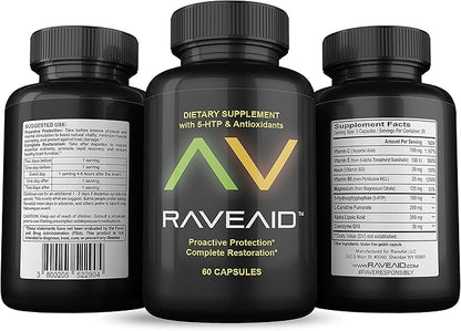 Trusted Since 2011 - Prevent Comedowns, Reduce Jaw Clenching, Neurotoxicity Protection | Party & Rave Recovery Cure & Supplement (60 Capsules)