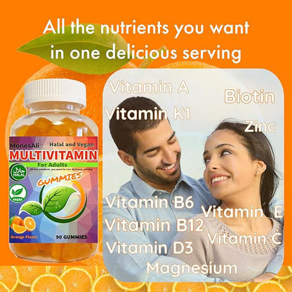Multivitamin Vitamin Gummies, Vegan Friendly, Halal Multivitamin, Supplements for Men, Vitamins for Women, Gummy Vitamins for Women, Daily Vitamins