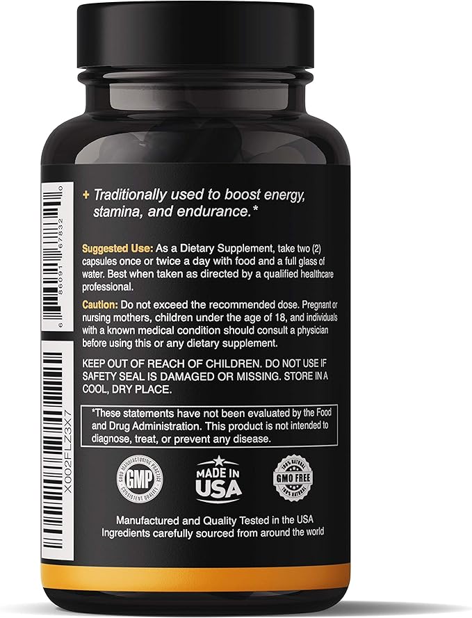 Natgrown Organic Maca Root Powder Capsules 1500 mg with Black + Red + Yellow Peruvian Maca Root Extract Supplement for Men and Women - Vegan Pills