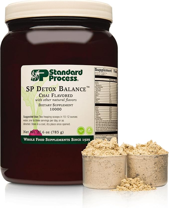 Standard Process SP Detox Balance Chai - Gluten-Free Detox Cleanse Formula with Magnesium, Iron, Creatine, Protein, arginine, Monk Fruit Extract, l-leucine, Choline, Potassium