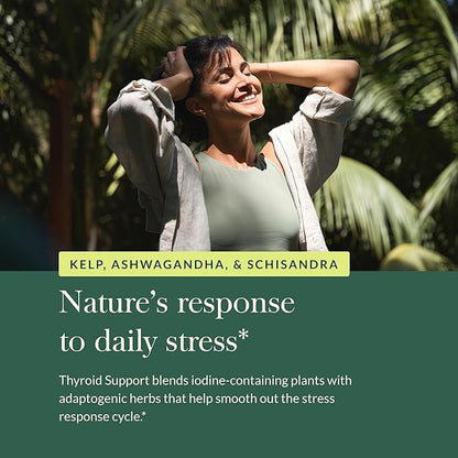 Gaia Herbs Thyroid Support - Made with Ashwagandha, Kelp, Brown Seaweed, and Schisandra to Support Healthy Metabolic Balance and Overall Well-Being - 60 Vegan Liquid Phyto-Capsules (20-Day Supply)