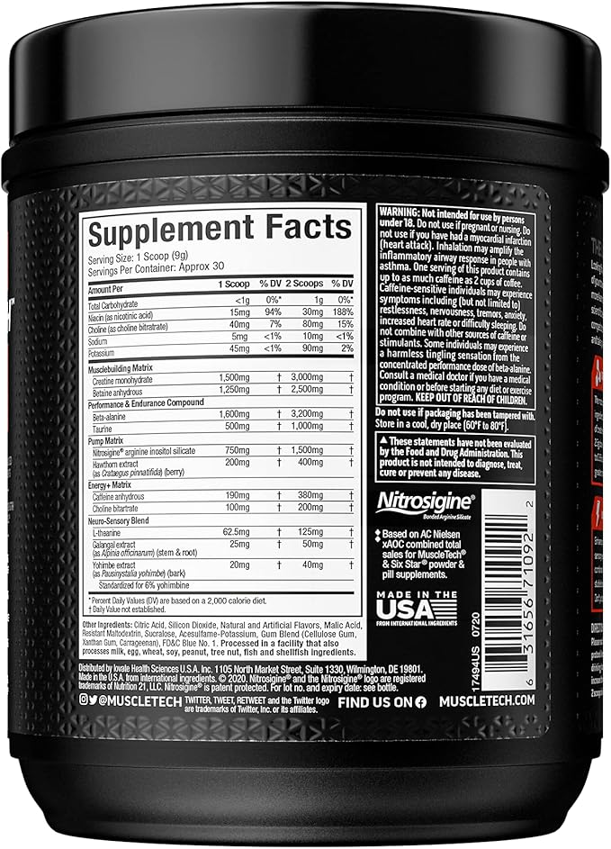 Pre Workout Powder | MuscleTech Vapor X5 | Pre Workout Powder for Men & Women | PreWorkout Energy Powder Drink Mix | Sports Nutrition Pre-Workout Products | Blue Raspberry (30 Servings)-Package Varies