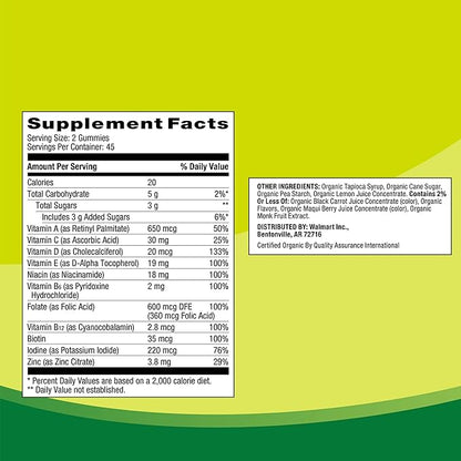 Prenatal Multivitamin Gummies, 90 Count | Non-GMO, Grapefruit & Pomegranate Flavor, 11 Essential Vitamins & Minerals, Including Vitamins A, B12, C, D, E, Niacin, Biotin, Zinc & Folate, Gluten-Free