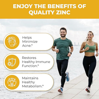 Sandhu Herbals Zinc 50mg Supplement for Men & Women| High Absorption Zinc Monomethionine Complex 120 Capsules (Pack of 2)| Zinc Supplements for Immune, Acne & Antioxidant Support