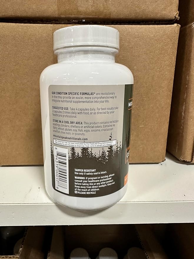 Mountain Peak Nutritionals Osteo Supplement - Organ & Strong Bone Support, Promotes Bone Health - With Vitamins D3, K2, Calcium, and Magnesium - Bone Building & Strengthening (120 Vegetarian Capsules)