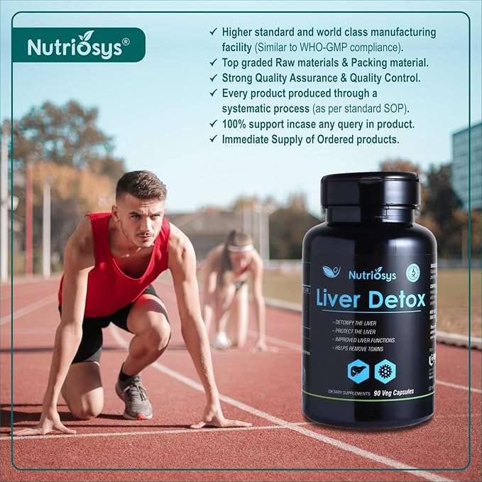 Liver Detox 90 Veggie Capsules, Dietary Supplement for Healthy System, Vitamin Capsules for Men, Women and Adults, Multivitamins Capsules, Vitamin Supplements.