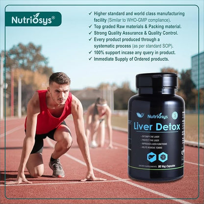 Liver Detox 90 Veggie Capsules, Dietary Supplement for Healthy System, Vitamin Capsules for Men, Women and Adults, Multivitamins Capsules, Vitamin Supplements.