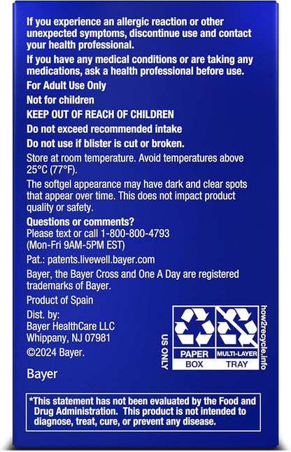 One A Day Age Factor Cell Defense-Cell Health Supplement to Support Healthy Aging Journey, Cell Health Support for Adults, with Olive Polyphenols, Resveratrol, Vitamin B3 (Niacinamide), 30 Softgels