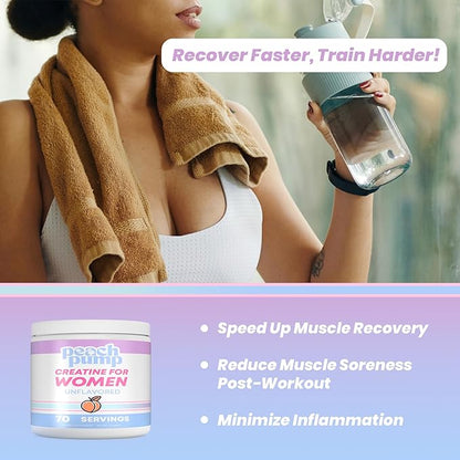 Creatine for Women - Creatina - Creatine Women - Booty Builder - creatine for Booty gain - unflavored - 70 Servings