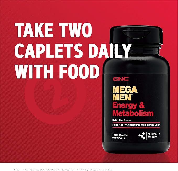 GNC Mega Men Energy Metabolism 90 Caplets
