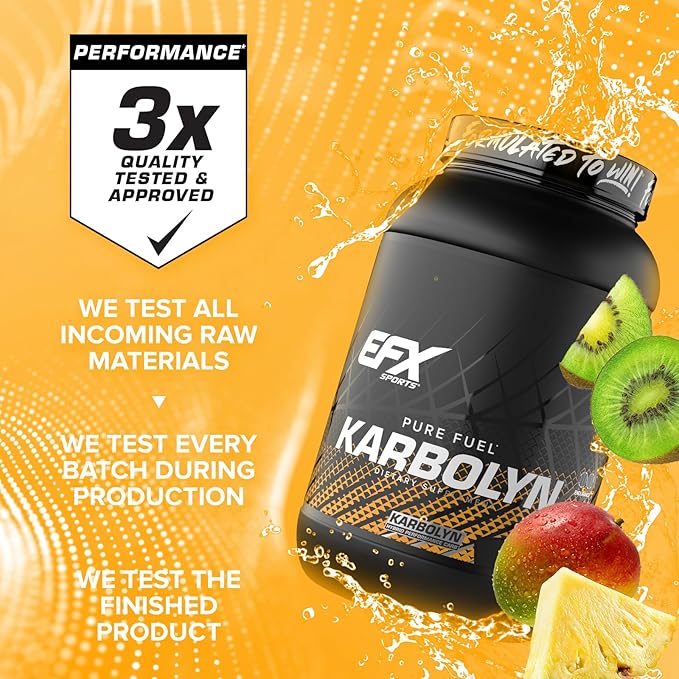 EFX Sports Karbolyn Fuel | Fast-Absorbing Carbohydrate Powder | Carb Load, Sustained Energy, Quick Recovery | Stimulant Free | 37 Servings (Tropical Storm)
