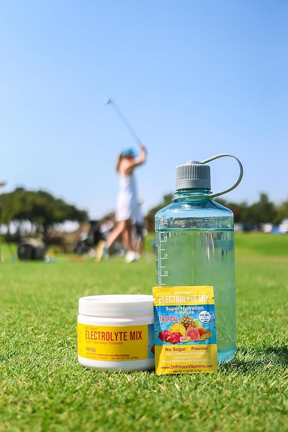 Dr. Price Electrolytes Powder No Sugar - Electrolyte Mix - Hydration Drink - Keto Electrolytes - Fasting Electrolytes - Water Enhancer, Non-GMO, Gluten Free, Sports Drink - 90 Servings - Tropical