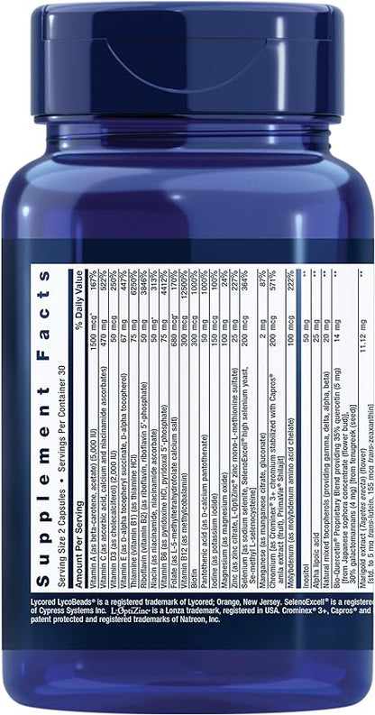 Life Extension Two-Per-Day Multivitamin - for Heart, Brain, Blood Vessel & Cellular Health – Essential Vitamins & Minerals for Well-Being - Two Per Day - Gluten-Free – Non-GMO – 60 Capsules