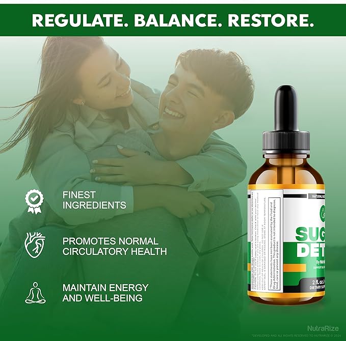 Sugar Detox, Sugar Detox Drops, 21-Day Sugar Detox Challenge, All-Natural Liquid Cleanse for Beginners, Premium Blood Formula Gotas Reviews (30 Servings)