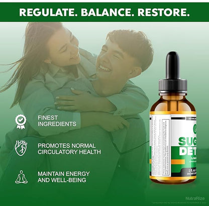 Sugar Detox, Sugar Detox Drops, 21-Day Sugar Detox Challenge, All-Natural Liquid Cleanse for Beginners, Premium Blood Formula Gotas Reviews (30 Servings)