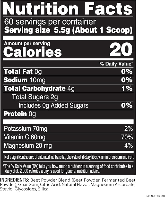 Nature Fuel Power Beets Powder, Delicious Mixed Berry, Concentrated Superfood Supplement, Supports Circulation, Natural Energy & Stamina, Non-GMO, 60 Servings (Packaging May Vary)