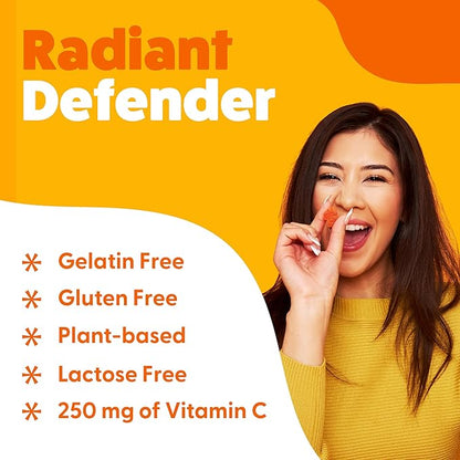 Vitamin C Gummies for Adults & Kids by Feel Great Vitamin Co. | 90 Orange Flavored Gummies | Immunity Support, Plant-Based Fruit Pectin