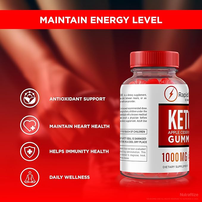 (2 Pack) Rapid Charge Keto ACV Gummies, Premium Rapid Charge Keto + ACV Gummies to Support Overall Health, All Natural Apple Cider Vinegar, Keto Plus ACV Gummy Formula, Gomitas Review (120 Gummies)